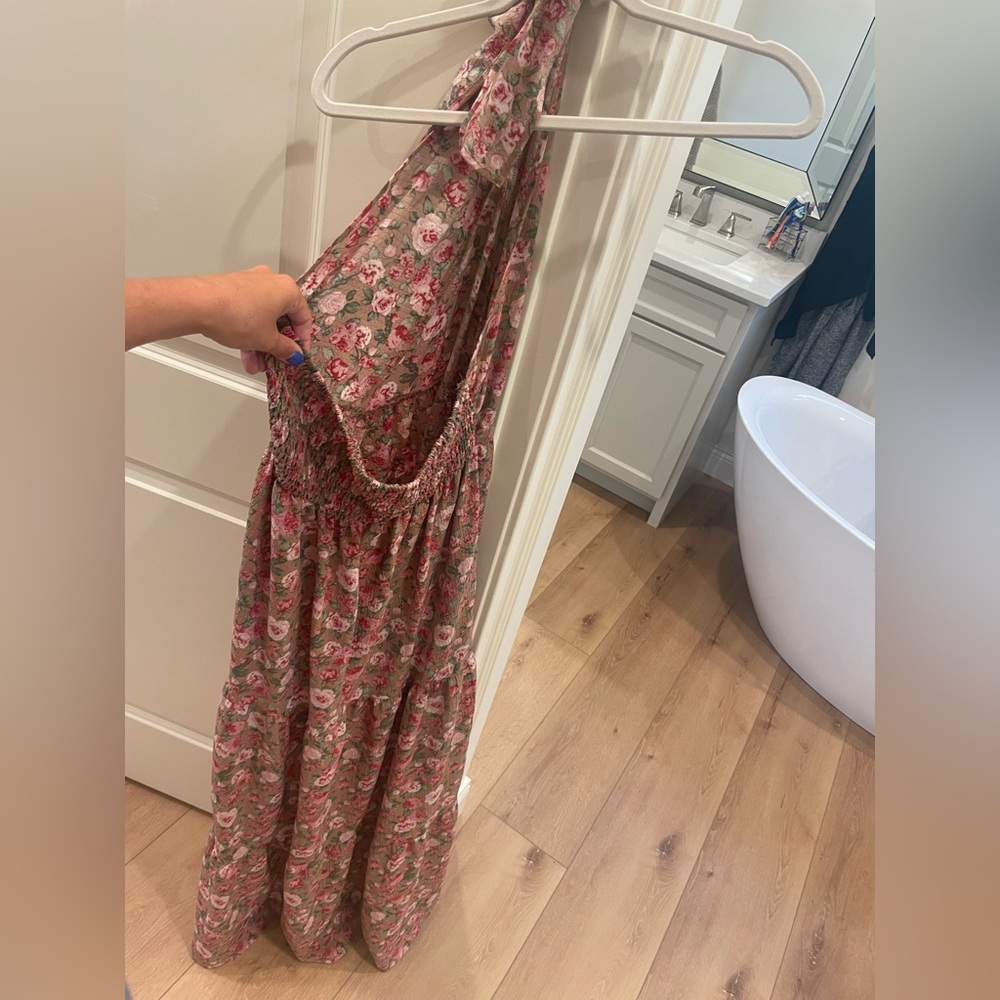 Adorable rose halter dress— hard to get a good picture of!
